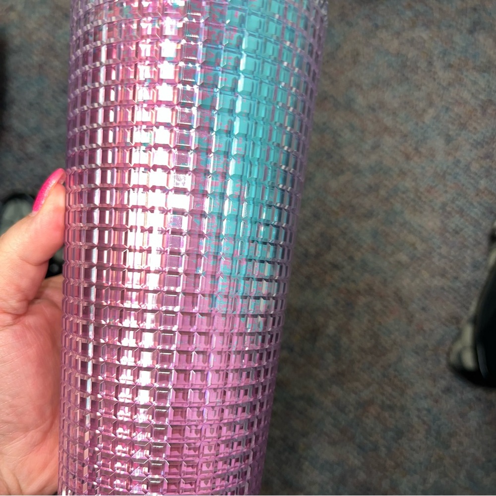 STARBUCKS PINK BLUE DISCO COLOR SHUFT 2021 TUMBLER. 24 oz (F) - Picture 6 of 6